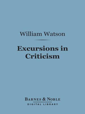 cover image of Excursions in Criticism (Barnes & Noble Digital Library)